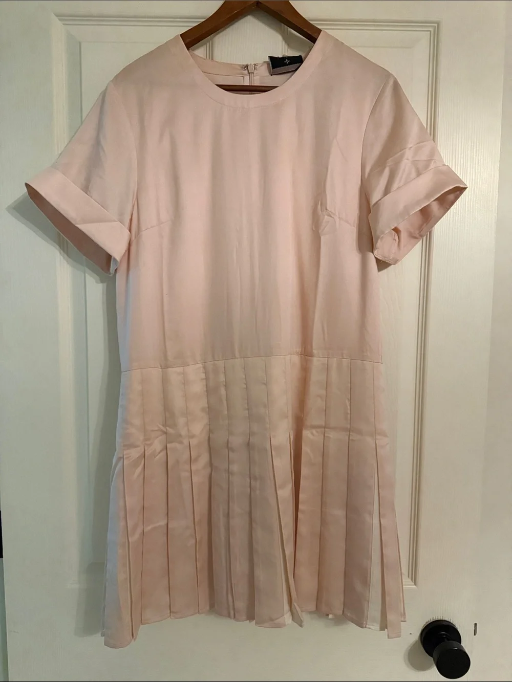 Tuckernuck Pale Pink Short Sleeve Pleated Dress